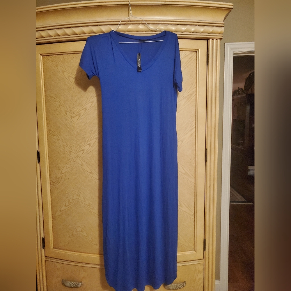 Nwt Arolina From Amazon Elegant Blue Maxi Dress Size Small